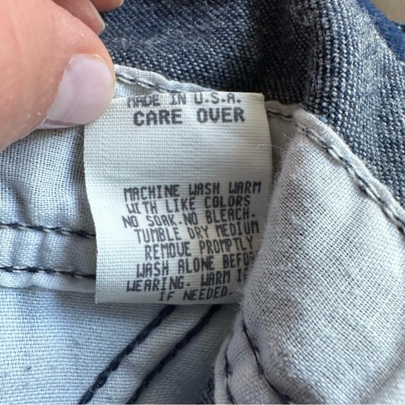 OshKosh B'Gosh Adult Vintage Denim Jean Overalls, size 34 - Picture 8 of 10